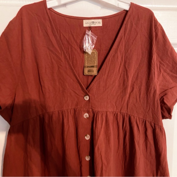 Natural Life Oversized Button Up Tunic Style Dress Size XL and NWT Fall - Picture 2 of 3